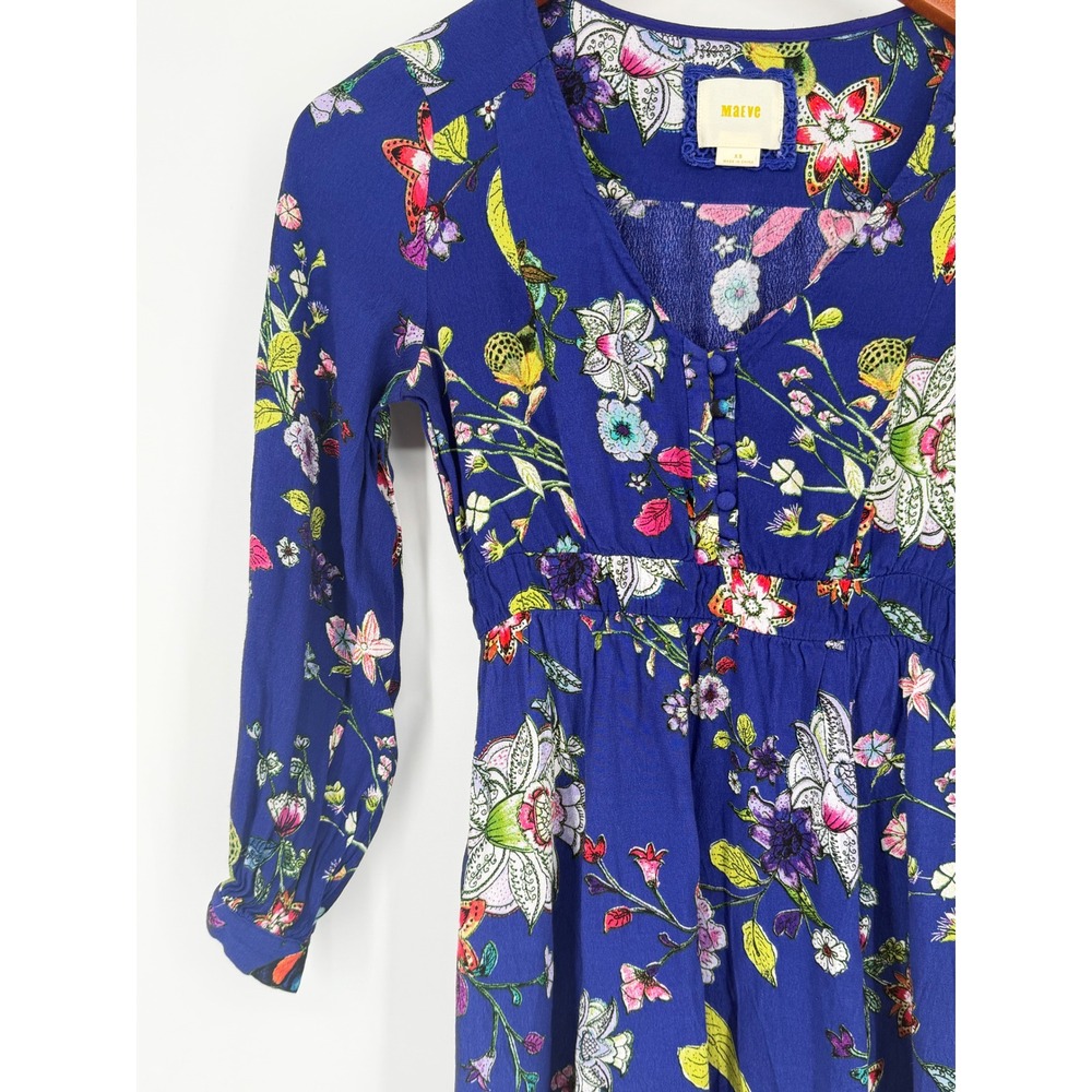 Anthropologie Maeve Womens Dress XS Maplewood Midi Boho Modern Romantic Festival - Picture 2 of 11